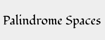 Palindrome Spaces